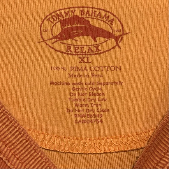 Tommy Bahama Light Burnt Orange Long‎ Sleeve Crewneck Shirt Size XL Pima Cotton - Picture 3 of 5